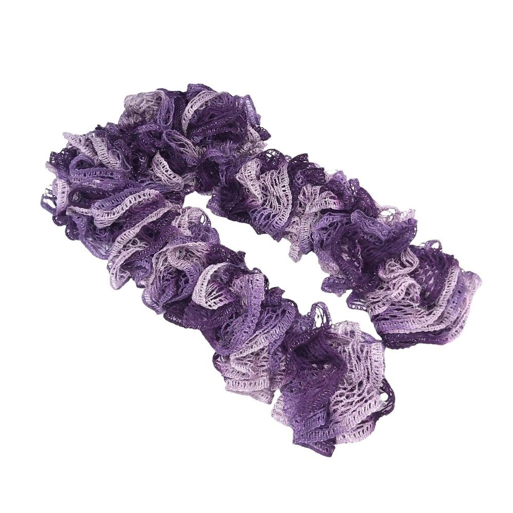 Frilly Ruffle Scarf Wrap Boa Sparkle All Season Accessory Light Purples Boogie